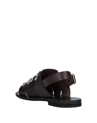 Shop Tipe E Tacchi Sandals In Dark Brown
