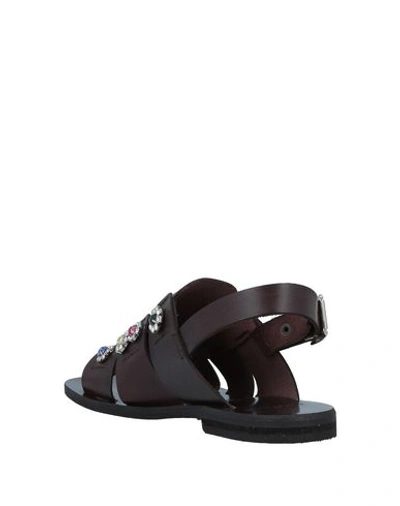 Shop Tipe E Tacchi Woman Sandals Dark Brown Size 7 Soft Leather