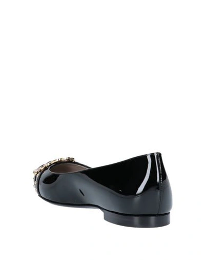 Shop Roberto Cavalli Ballet Flats In Black