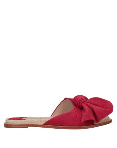 Shop Paloma Barceló Woman Sandals Red Size 6 Soft Leather