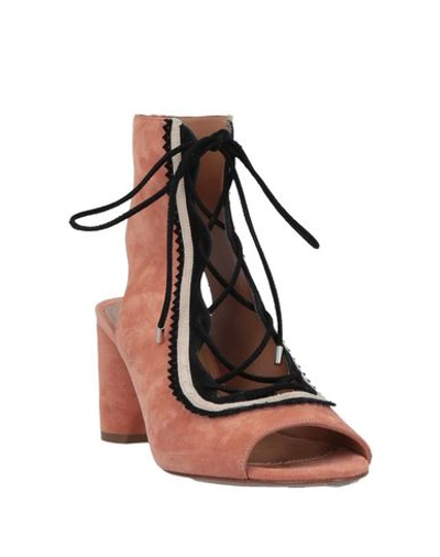 Shop Pura López Ankle Boot In Pastel Pink