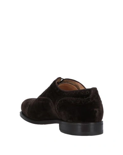 Shop Steve's Lace-up Shoes In Dark Brown