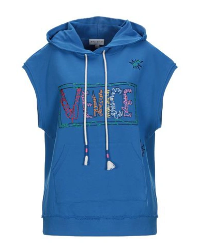 Shop Mira Mikati Hooded Sweatshirt In Bright Blue