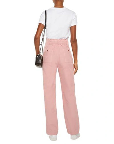 Shop Sandro Casual Pants In Pastel Pink