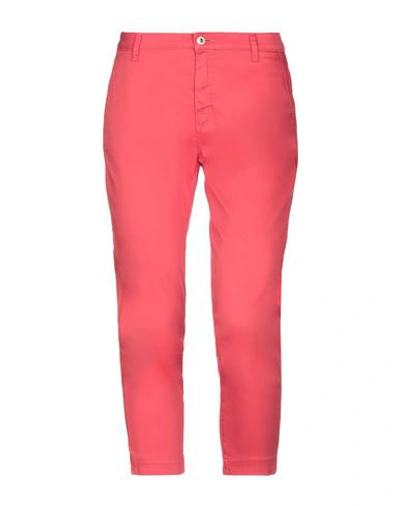 Shop Trussardi Jeans Woman Pants Coral Size 26 Cotton, Elastane In Red