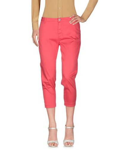 Shop Trussardi Jeans Woman Pants Coral Size 26 Cotton, Elastane In Red