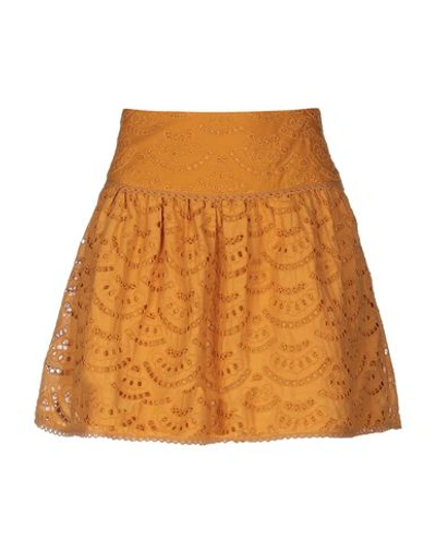 Shop Ba&sh Mini Skirt In Ocher