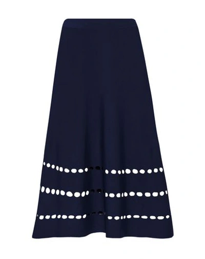 Shop Ohne Titel Knee Length Skirts In Dark Blue