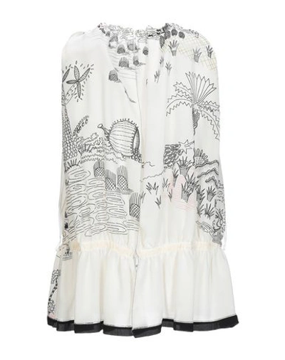 Shop Valentino Silk Top In White