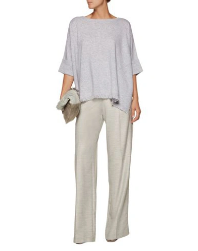 Shop Duffy Cashmere Blend In Light Grey