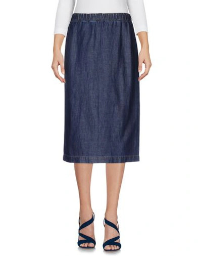 Shop Marni Denim Skirts In Blue