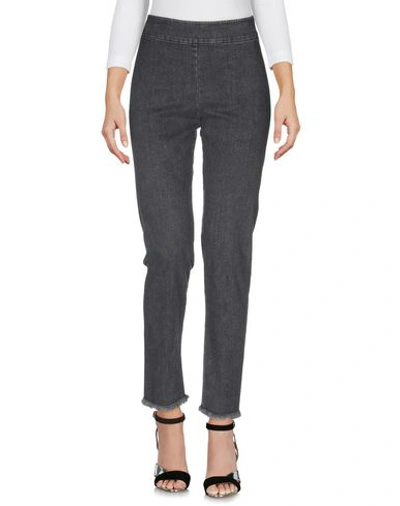 Shop Avenue Montaigne Denim Pants In Steel Grey