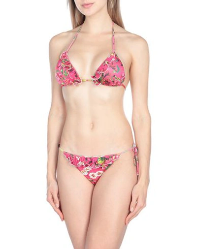 Shop Blumarine Beachwear Bikini In Fuchsia