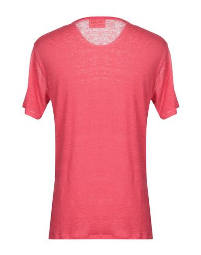 Shop Mc2 Saint Barth Man T-shirt Red Size S Linen