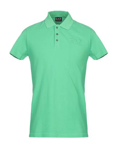Shop Ea7 Polo Shirt In Light Green