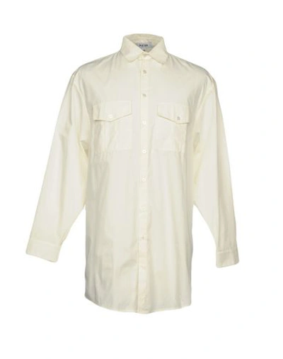 Shop Pieter Solid Color Shirt In Ivory