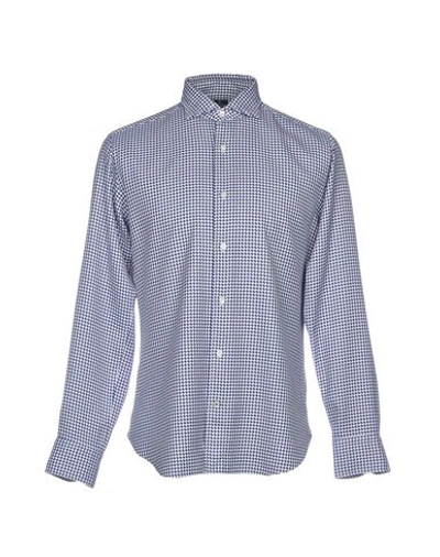 Shop Truzzi Shirts In Dark Blue