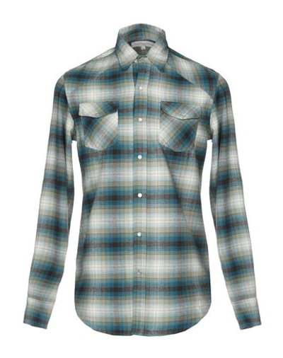Shop Christophe Sauvat Collection Shirts In Turquoise
