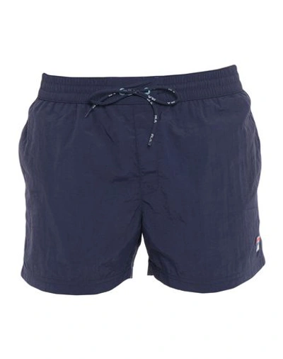 Shop Fila Swim Shorts In Dark Blue