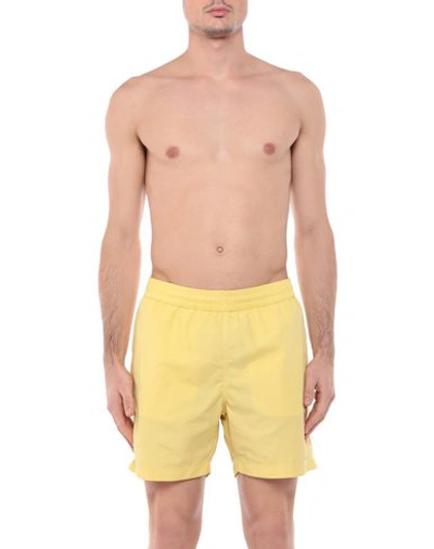 Shop Carhartt Swim Shorts In Yellow