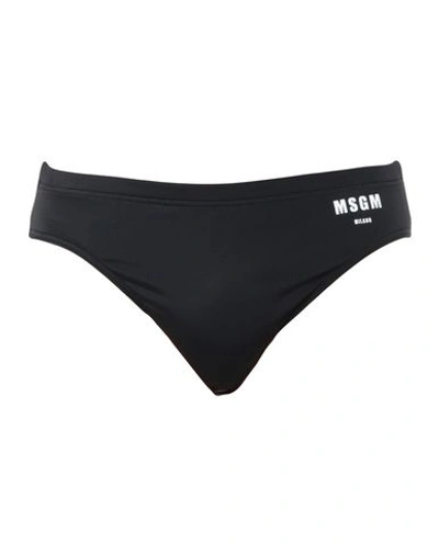 Shop Msgm Bikini Bottoms In Black