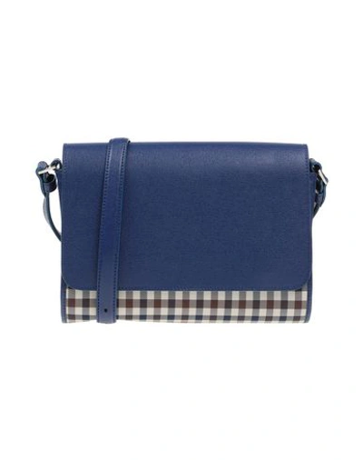 Shop Aquascutum Cross-body Bags In Dark Blue