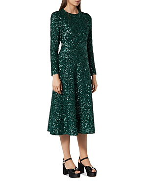 lk bennett green sequin dress