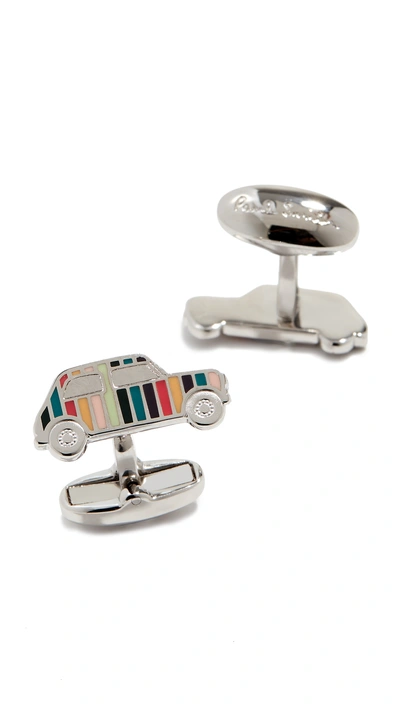 Shop Paul Smith Mini Car Enamel Cufflinks In Multi