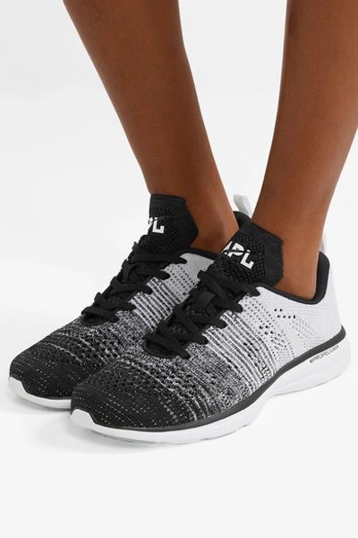 Shop Apl Athletic Propulsion Labs Techloom Pro Mesh Sneakers In Gray