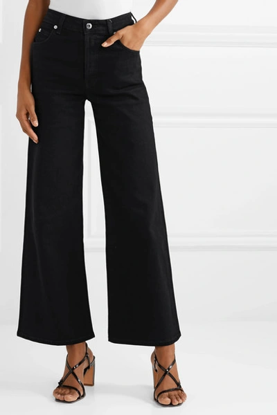 Shop Eve Denim Charlotte High-rise Wide-leg Jeans In Black