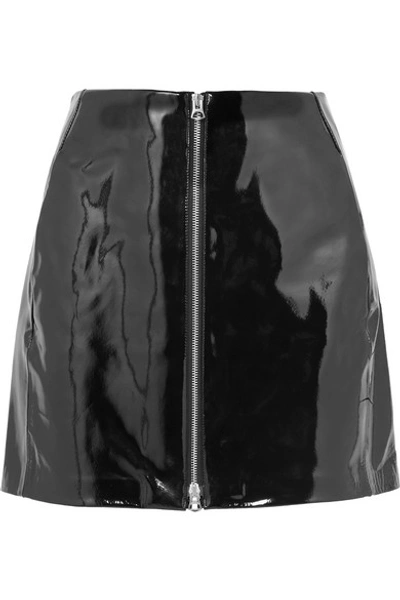 Shop Rag & Bone Heidi Patent-leather Mini Skirt In Black