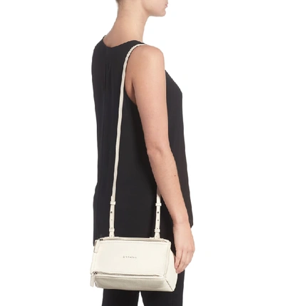 Shop Givenchy 'mini Pandora' Sugar Leather Shoulder Bag - Ivory In Off White