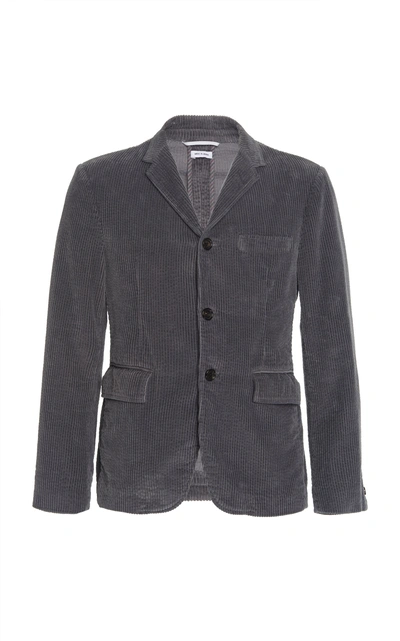 Shop Thom Browne Corduroy Blazer In Grey
