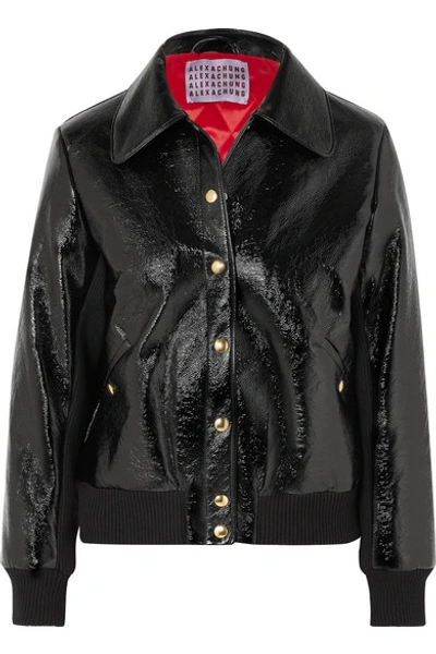 Alexa Chung Crinkled pvc Bomber Jacket In Black ModeSens
