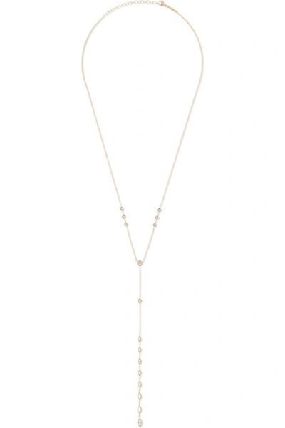 Shop Jacquie Aiche 14-karat Gold Diamond Necklace