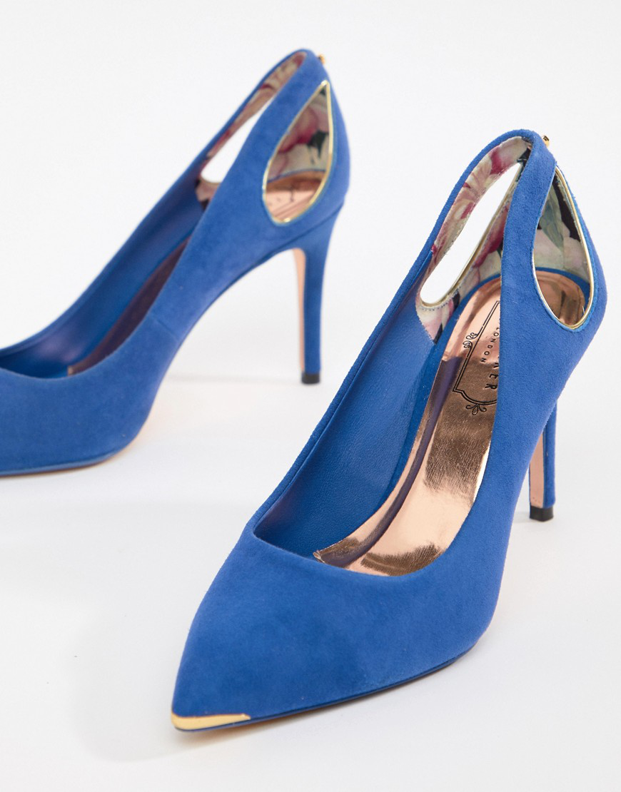 ted baker blue suede heels