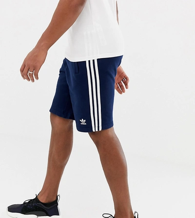 Adidas Originals Three Stripe Shorts In Navy - Navy | ModeSens