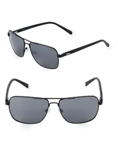Shop Revo 59mm Aviator Sunglasses In Black