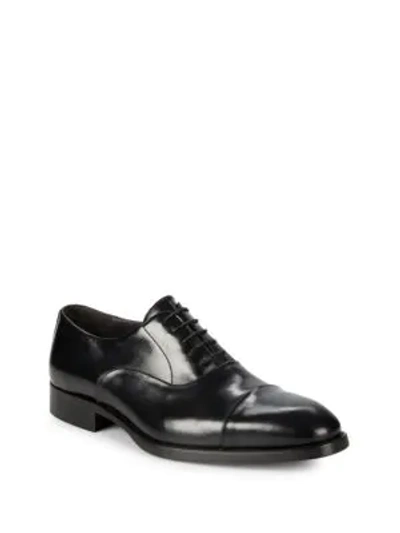 Shop To Boot New York Men's Men's Bergamo Cap-toe Leather Oxfords In Black