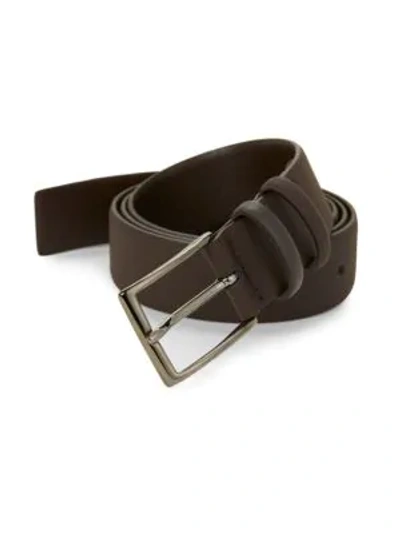 Shop Roberto Cavalli Matte Leather Belt In Brown