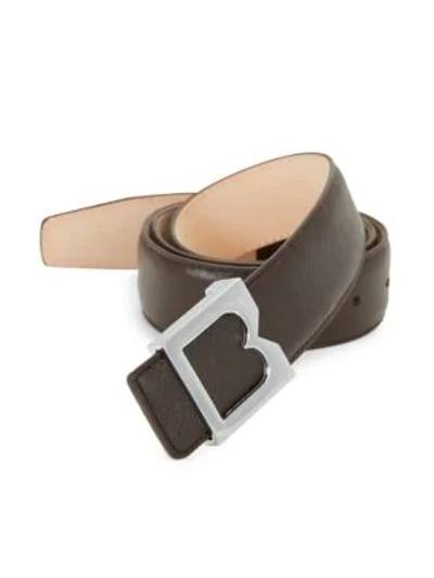 Shop Bruno Magli Textured Leather Belt In Brown