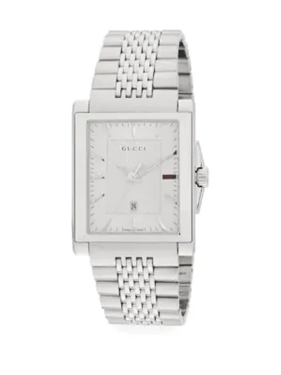 Shop Gucci G-timeless Stainless Steel Watch In Silver