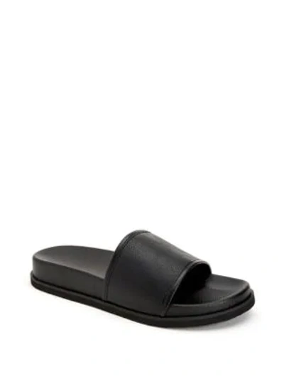 Shop Calvin Klein Mackee Slip-on Slides In Black