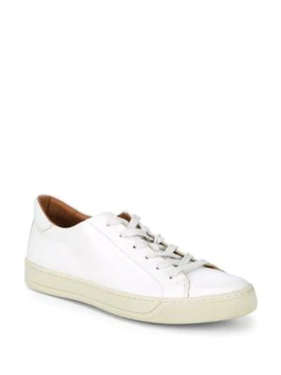 Shop To Boot New York Pace Leather Lace-up Trainers In Bianco