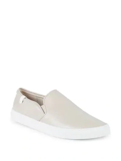 Shop House Of Future Original Leather Slip-on Sneakers In Concrete