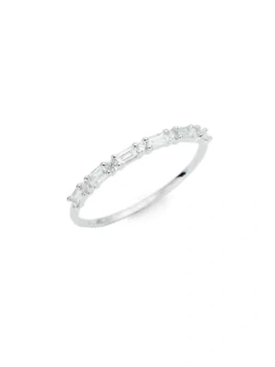 Shop Kc Designs 14k White Gold & Baguette Diamond Ring