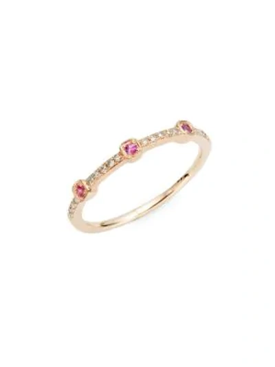 Shop Kc Designs 14k Rose Gold, Pink Sapphire & Diamond Ring