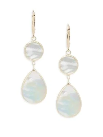 Shop Saks Fifth Avenue Mother-of-pearl Dangle & Drop Earrings In White