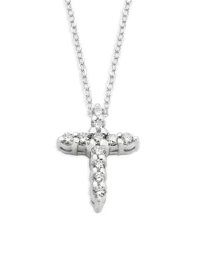 Shop Kc Designs 14k White Gold & Diamond Cross Pendant Necklace