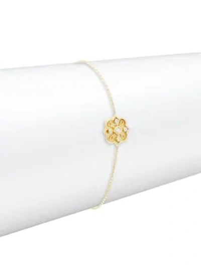 Shop Amrapali Heritage 18k Yellow Gold & Diamond Mosaic Fine Chain Bracelet